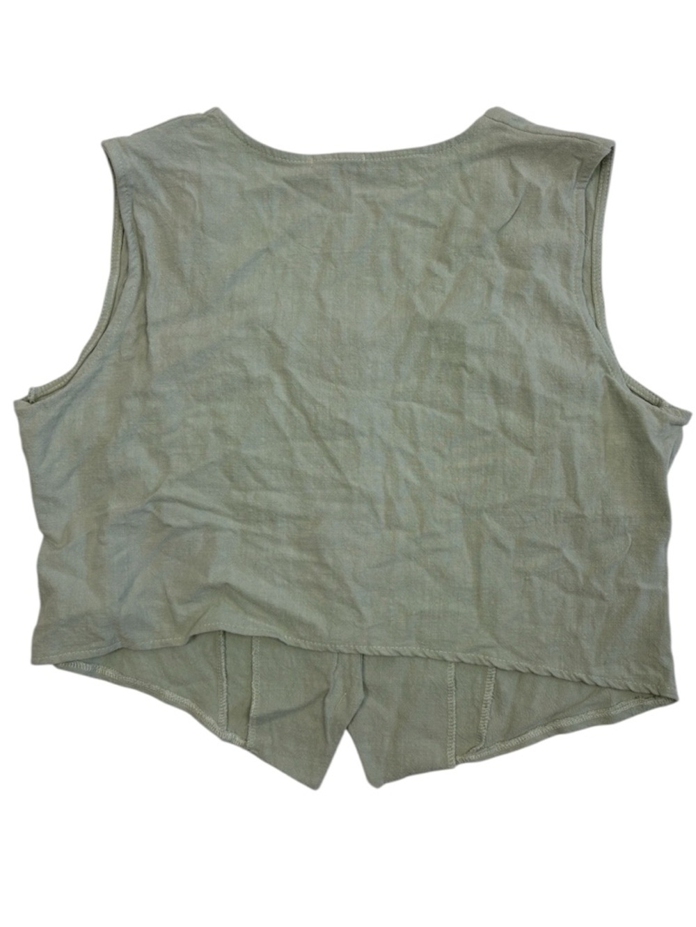 PrettyLittleThing Sage Green Button-Front Sleeveless Vest size 20 - Picture 5 of 7